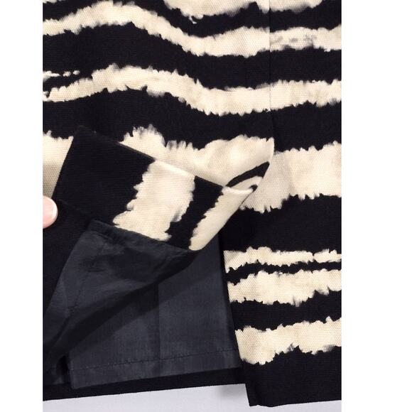 Talbots Collection tie dye pencil skirt tan black cotton lined size 10 - Picture 9 of 9